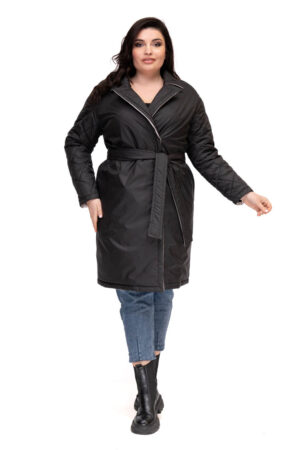 Куртка жіноча з тканини свiтло-бежева, модель K-139/двухстор