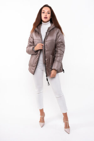 Куртка жіноча з тканини мокко, модель Monaco/kps