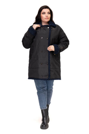Куртка женские из тканей черные, модель K-136/kps/жилет