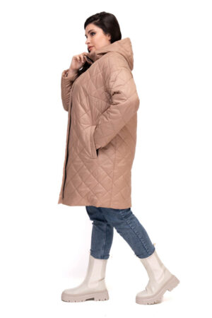 Куртка жіноча з тканини бежева, модель K-120/kps