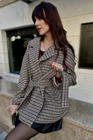 Пальто жіноче з кашемір бежеве, модель 406