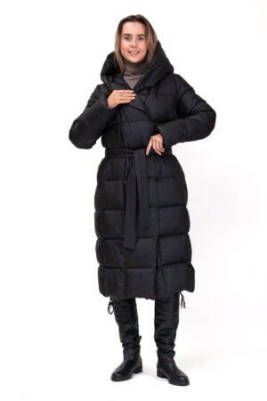 Куртка женские из BALON/биопухов черные, модель П-880/kps
