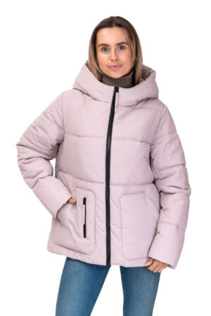 Куртка жіноча з тканини бежева, модель Brilla