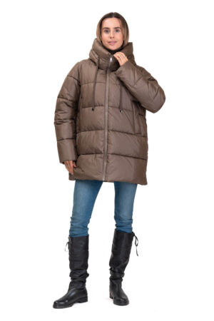 Куртка жіноча з тканини бронза, модель 23f013/kps
