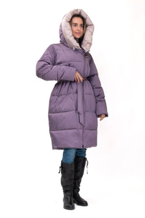 Куртка жіноча з тканини лиловый, модель 23f028-1/kps
