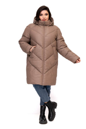 Куртка жіноча з balon/биопух мокко, модель 785/kps