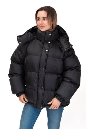 Куртка женские из BALON/биопухов черные, модель Pufi/kps