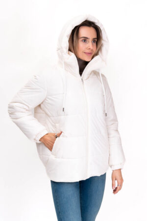 Куртка женские из тканей белые, модель P-2308/kps