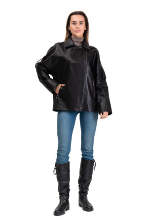 Куртка женская из замш/antic серая, модель Ms-279