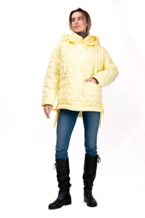 Куртка жіноча з тканини лимон, модель M-172/kps