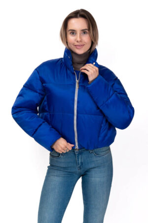 Куртка жіноча з тканини електрик, модель 545