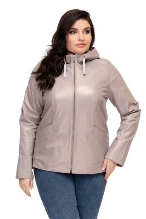 Куртка жіноча з натуральної шкіри бежева, модель S-29/kps
