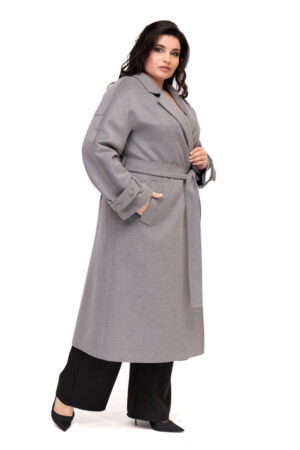 Пальто жіноче з кашемір сiре, модель 440