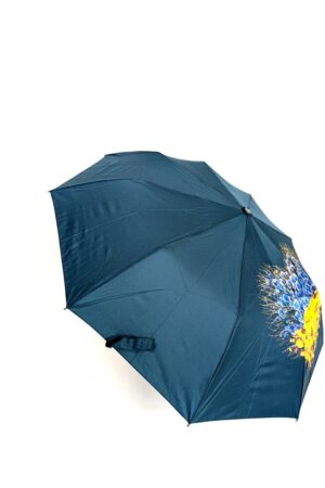 Зонт женский из тканя изумруд, модель 5370/серце/полуавтомат