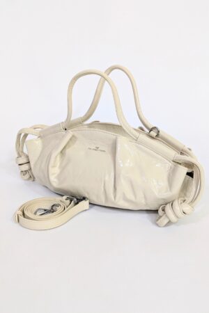 Сумка женская из замш/бахромы бежевая, модель K-722/paka