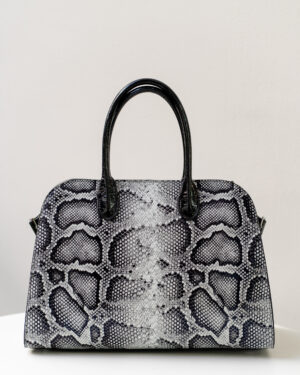 Сумка женская из кожи/лак/принт/рептилия черная/белая, модель Y 1999 Сумка женская из кожи/лак/принт/рептилия черная/белая, модель Y 1999