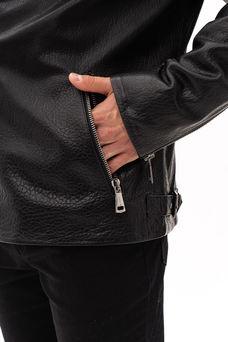 Куртка чоловіча з натуральної шкіри чорна, модель Dv-9022 Куртка чоловіча з натуральної шкіри чорна, модель Dv-9022