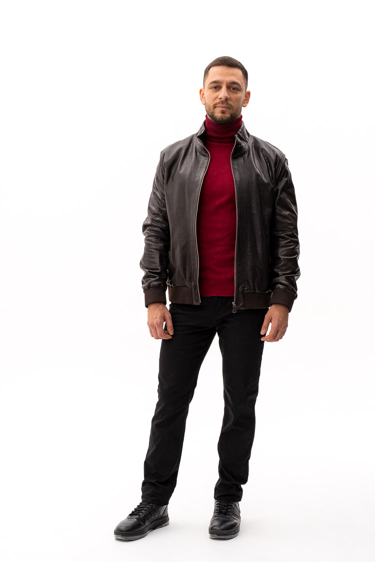 Куртка мужская из натуральной кожи KAHVE, модель 4706 Куртка мужская из натуральной кожи KAHVE, модель 4706