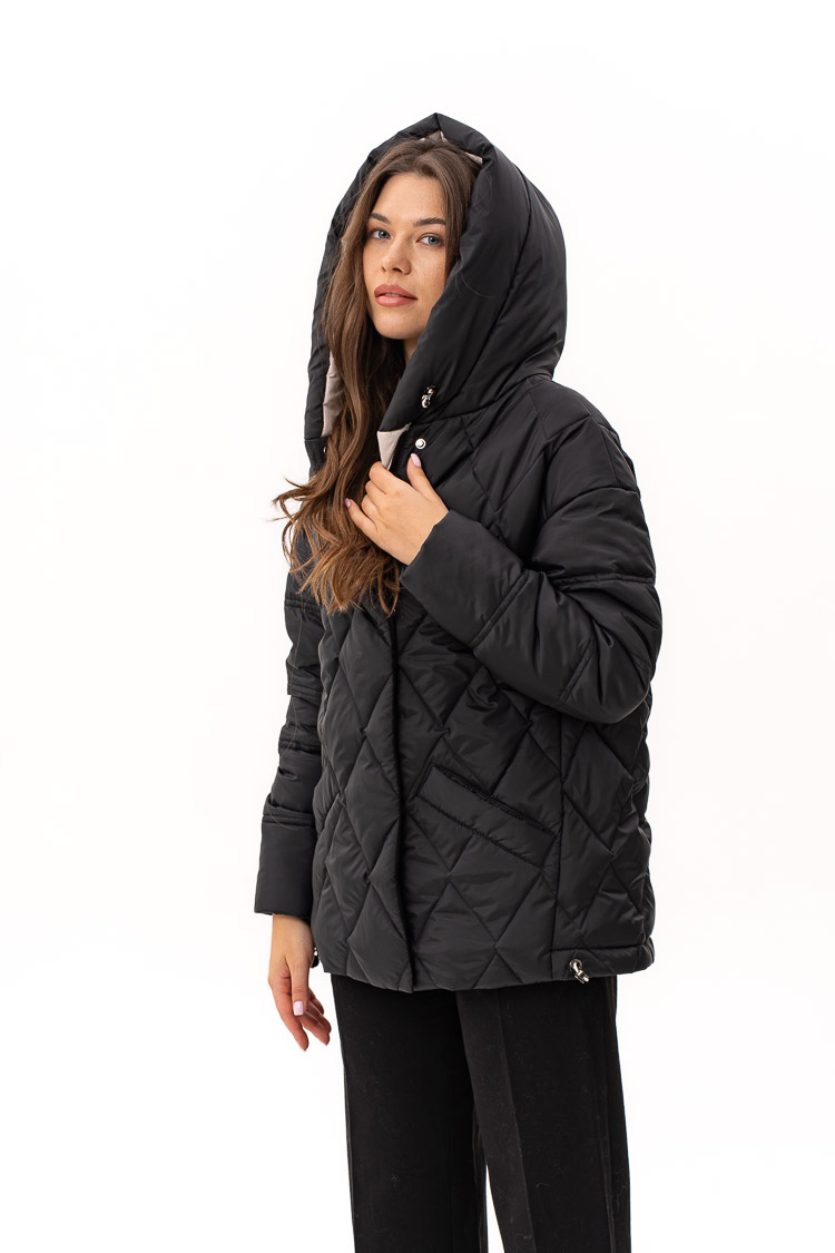 Куртка женские из нейлонов/экопухов черные, модель M-171/kps Куртка женские из нейлонов/экопухов черные, модель M-171/kps