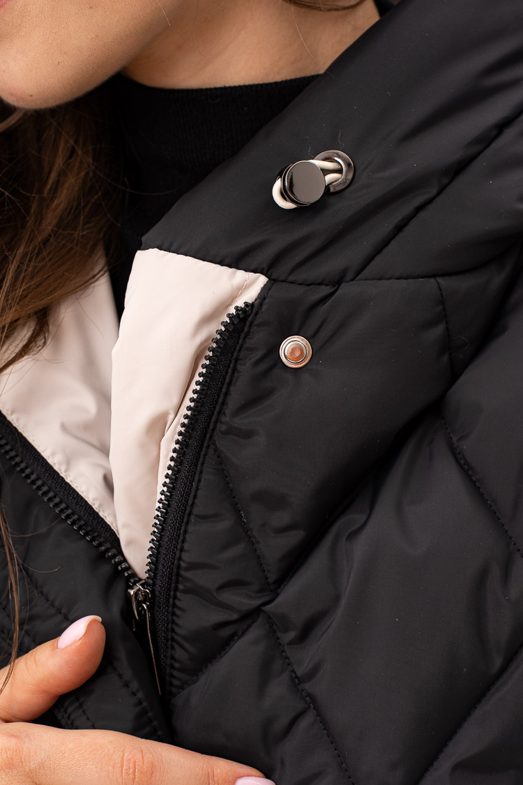 Куртка женские из нейлонов/экопухов черные, модель M-171/kps Куртка женские из нейлонов/экопухов черные, модель M-171/kps