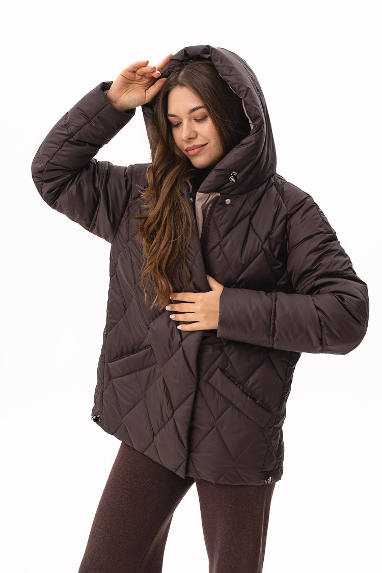 Куртка женские из нейлонов/экопухов шоколады, модель M-171/kps Куртка женские из нейлонов/экопухов шоколады, модель M-171/kps