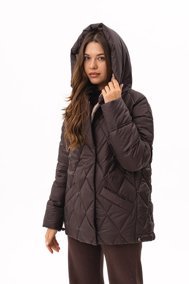 Куртка женские из нейлонов/экопухов шоколады, модель M-171/kps Куртка женские из нейлонов/экопухов шоколады, модель M-171/kps