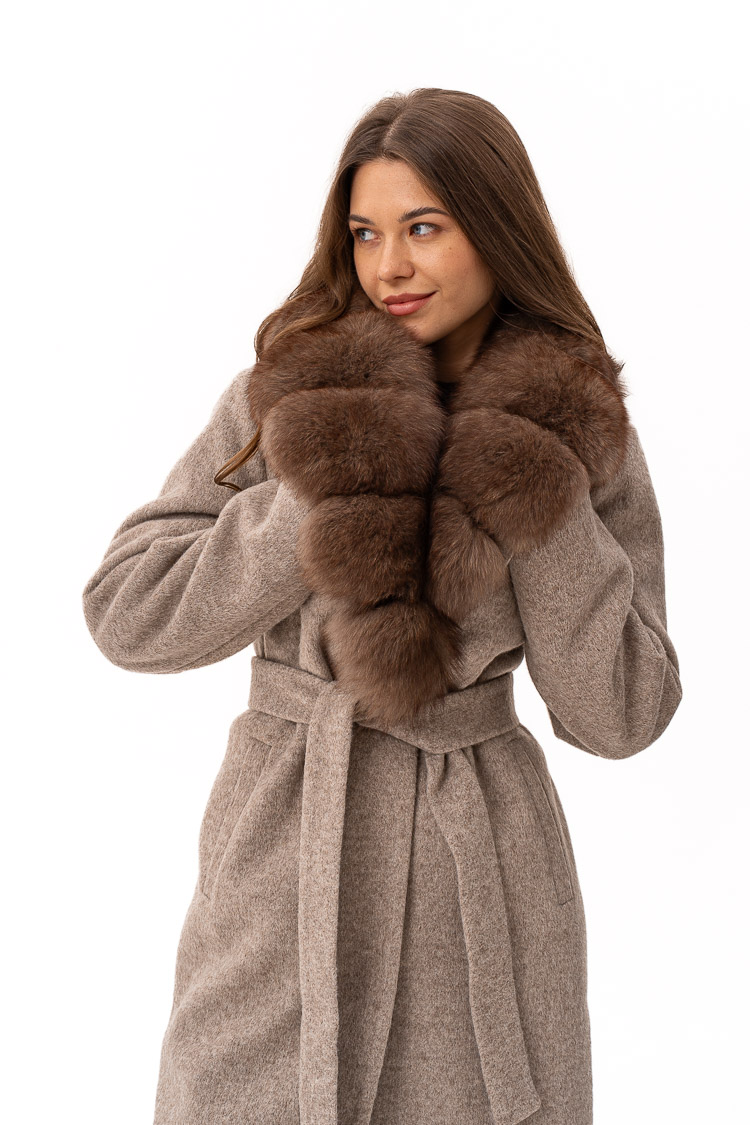 Пальто жіноче з вовни сiре, модель 25004/110 Пальто жіноче з вовни сiре, модель 25004/110