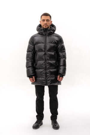 Куртка мужские из тканей черные, модель 91025/kps Куртка мужские из тканей черные, модель 91025/kps