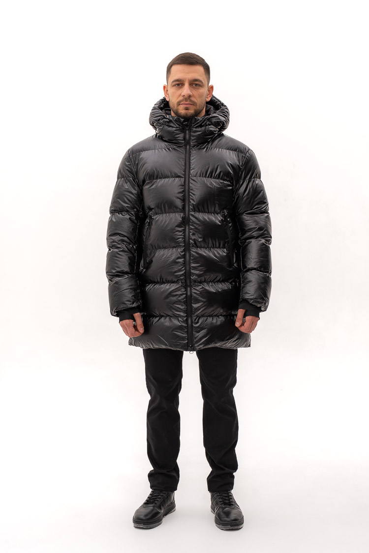 Куртка мужские из тканей черные, модель 91025/kps Куртка мужские из тканей черные, модель 91025/kps