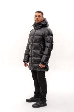 Куртка мужские из тканей черные, модель 91025/kps