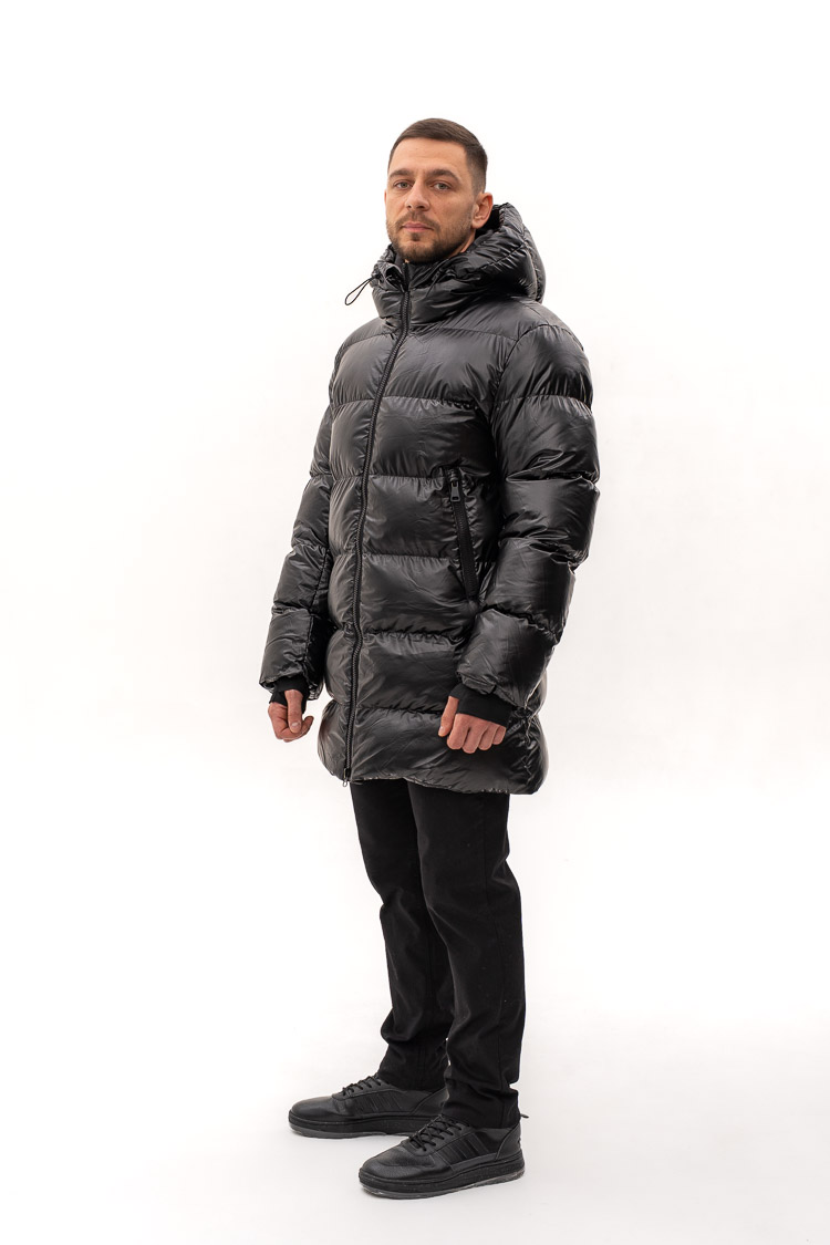 Куртка мужские из тканей черные, модель 91025/kps Куртка мужские из тканей черные, модель 91025/kps