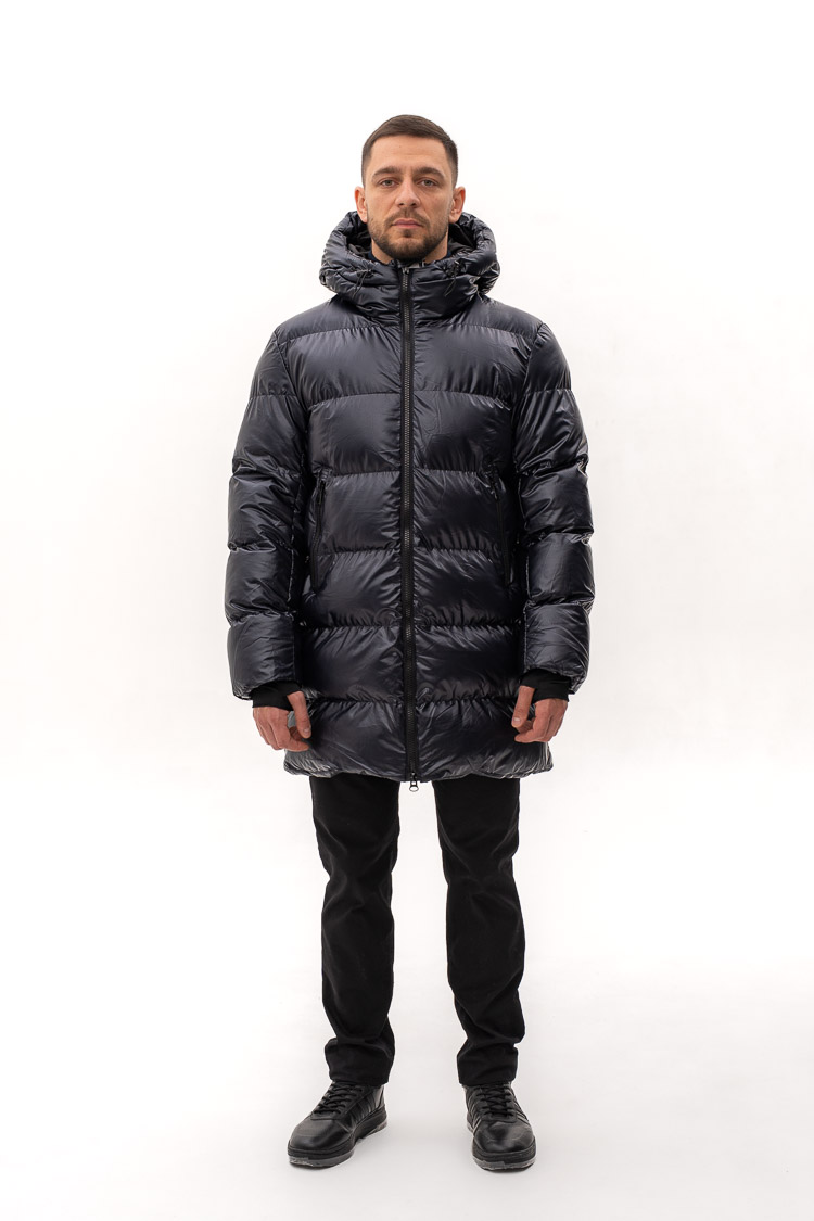 Куртка мужские из тканей темна-синие, модель 91025/kps Куртка мужские из тканей темна-синие, модель 91025/kps