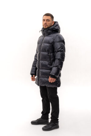 Куртка мужские из тканей темна-синие, модель 91025/kps