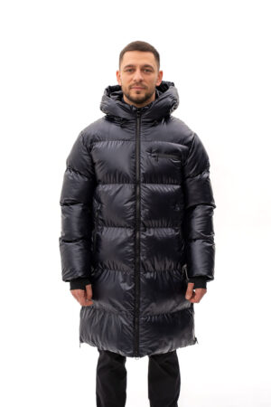 Куртка мужские из тканей черные, модель 91025/kps