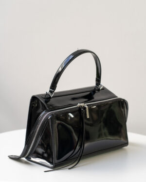 Сумка жіноча з натуральної шкіри чорна, модель Th-1352-1