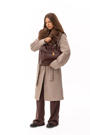 Сумка женская из натуральной кожи шоколад, модель Q 6098/портфель Сумка женская из натуральной кожи шоколад, модель Q 6098/портфель